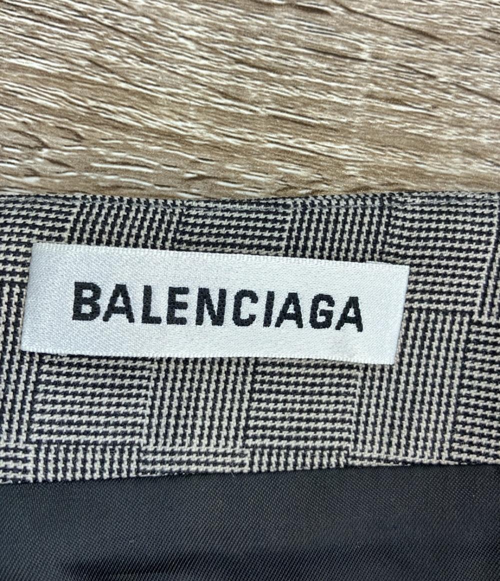 美品 バレンシアガ 変形チェックスカート レディース SIZE 34 (S) BALENCIAGA