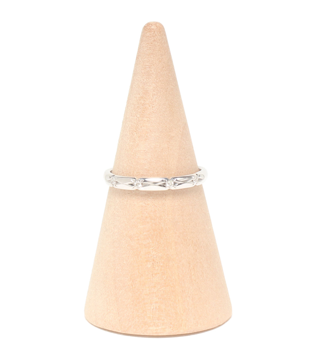 美品 STAR JEWELRY リング 指輪 K18 ダイヤ0.02ct レディース SIZE 7号 スタージュエリー
