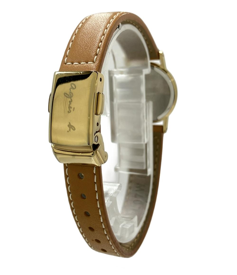 agnes b. 腕時計 ソーラー ホワイト V117-0AT0 レディース アニエスベー