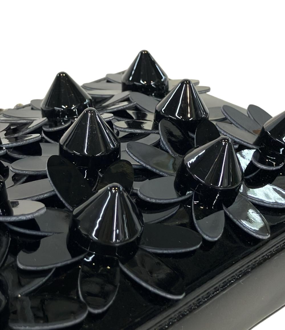 美品 Christian Louboutin チェーンショルダーバッグ  肩掛け フラワーモチーフ レディース クリスチャンルブタン