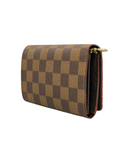 LOUIS VUITTON 二つ折り財布 ポルトモネ ビエ トレゾール ダミエ エベヌ N61730 レディース メンズ ルイ・ヴィトン
