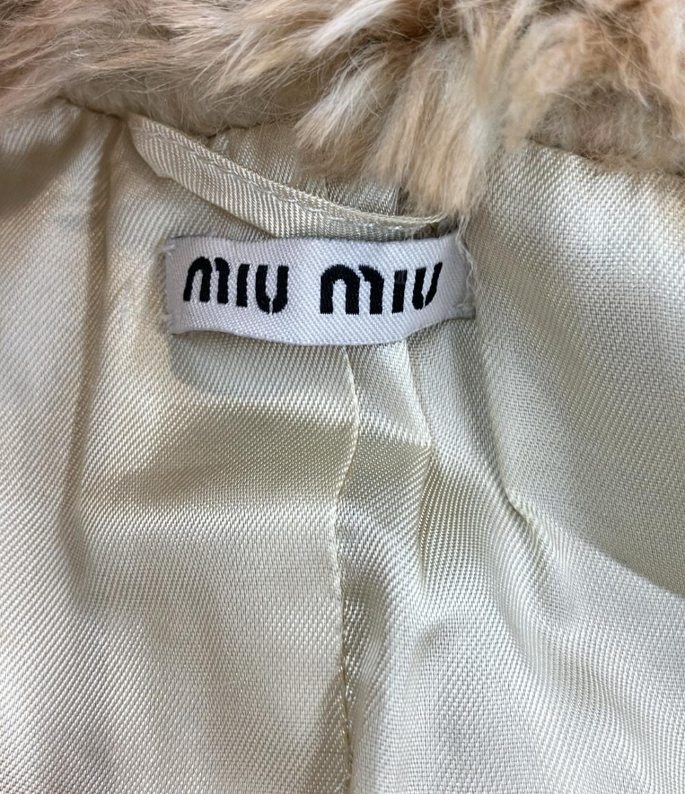 訳あり ミュウ ミュウ フェイクファーコート レディース SIZE 36 (XS) Miu Miu