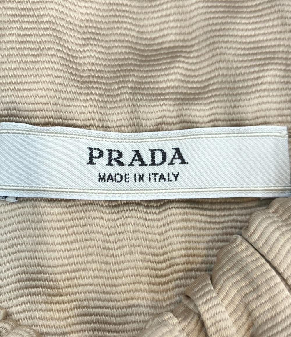 PRADA ジャケット センターリボン 布製タイ  タンカラー  2009年春夏 P6477  XJ9 レディース SIZE 36 (XS) プラダ
