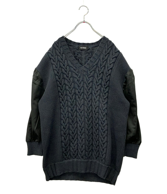 VEVIRED 長袖ニット ドッキング シソラス 821196 レディース SIZE F (M) ヴェビレッド
