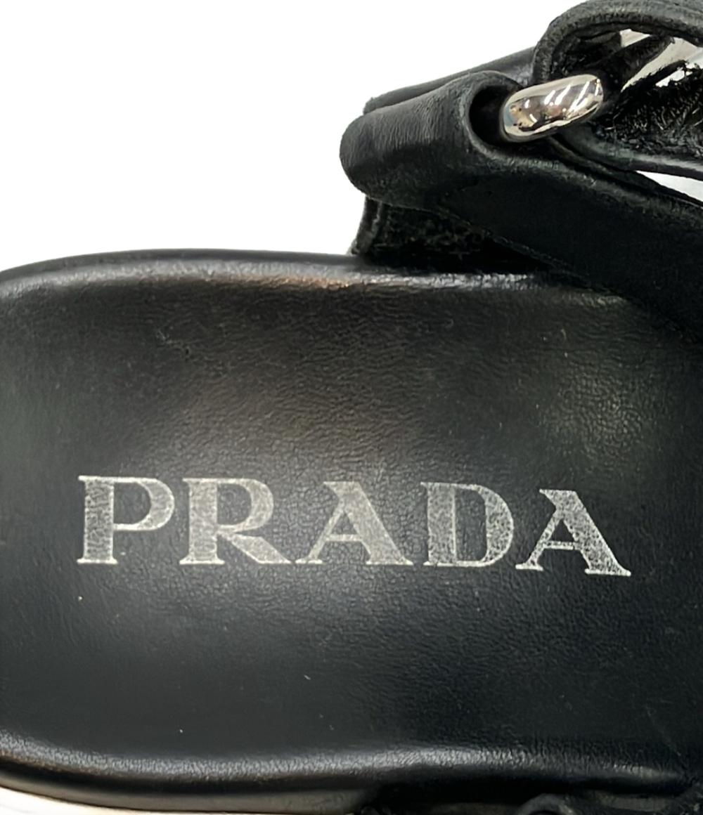 PRADA アンクルストラップサンダル 厚底 1X657L レディース SIZE 35.5