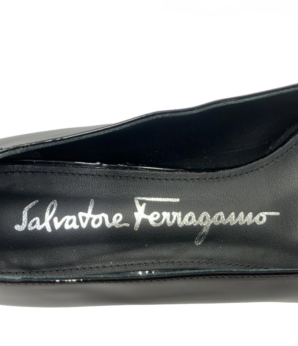 Salvatore Ferragamo ラウンドトゥエナメルパンプス レディース SIZE 5 22.5 サルヴァトーレフェラガモ