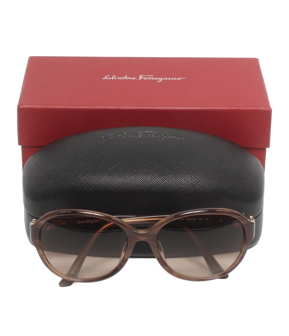 Salvatore Ferragamoブラウンラウンドサングラス Amazon.com: Ferragamo Brown Gradient Oval Sunglasses SF668 001 57