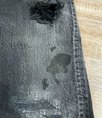 mastermind JAPAN ハーフパンツ デニム ダメージ 汚れ加工 MS-PA16-00-D メンズ SIZE S マスターマインドジャパン