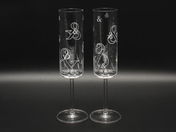 TIFFANY&Co. シャンパングラス 2点セット ペア アンパサンド