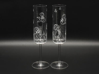 TIFFANY&Co. シャンパングラス 2点セット ペア アンパサンド ティファニー