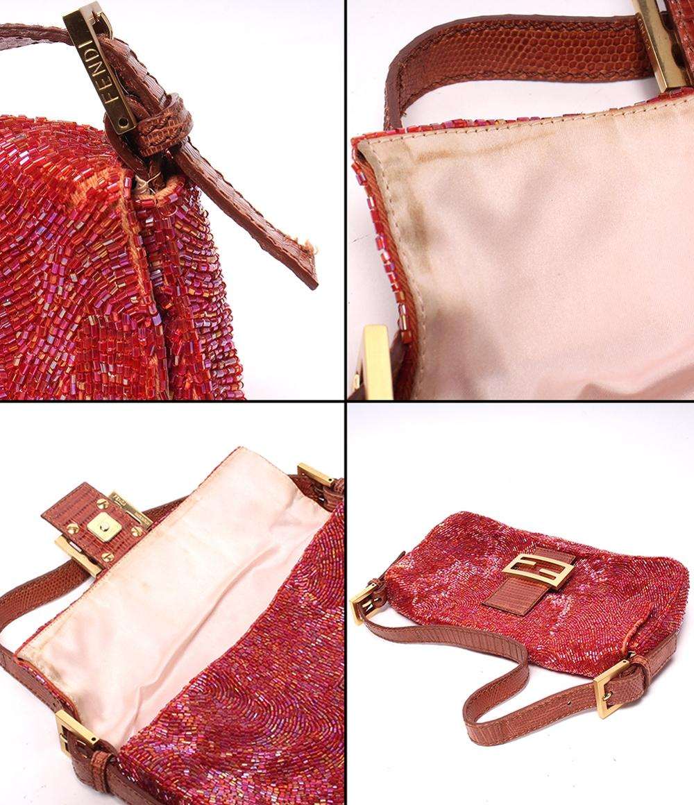 FENDI ハンドバッグ ショルダーバッグ 肩掛け ビーズ マンマバゲット レディース フェンディ