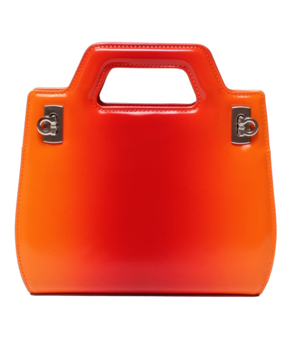 美品 Salvatore Ferragamo 2wayハンドバッグ ショルダーバッグ 斜め掛け ガンチーニ ワンダ レディース サルヴァトーレフェラガモ