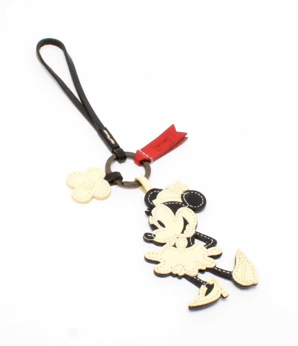 genten Disney チャーム レザー ミニーマウスモチーフ レディース ゲンテン