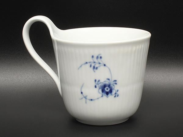 美品 Royal Copenhagen マグカップ ブルーフルーテッドプレイン アルファベット マグH ロイヤルコペンハーゲン