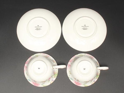 美品 ウエッジウッド カップ＆ソーサー 2客セット ペア スウィートプラム WEDGWOOD