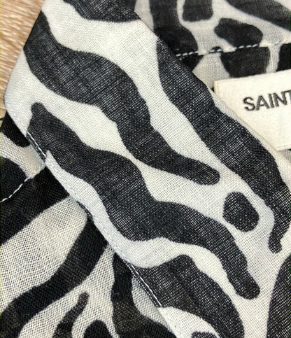 SAINT LAURENT 長袖シャツ 薄手 ゼブラ 564172 メンズ SIZE 37 (S) サンローラン