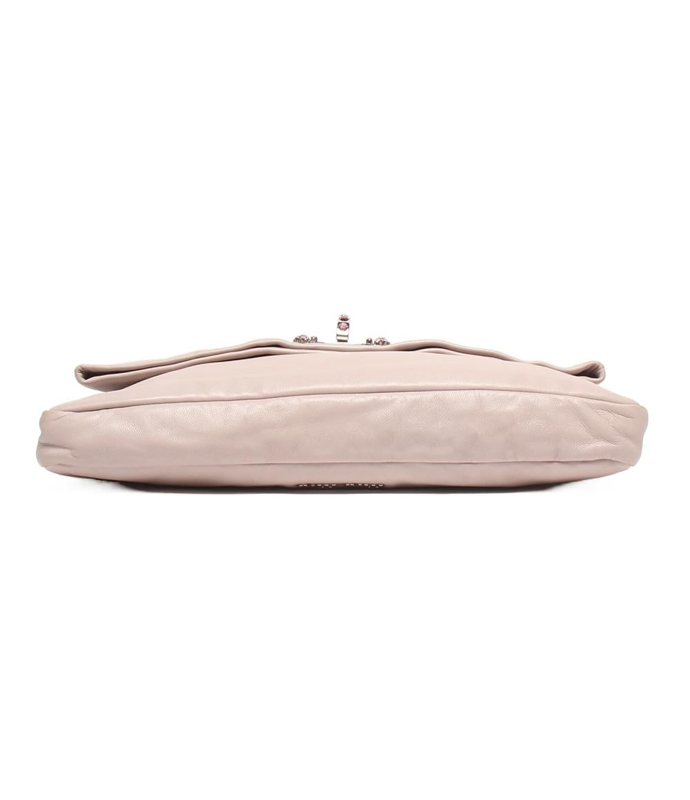 MIUMIU 2way ショルダーバッグ 肩掛け クラッチバッグ クリスタル