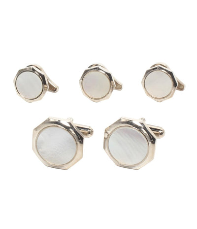 YUMI KATSURA カフス スタッドボタンセット 白蝶貝 メンズ 桂由美