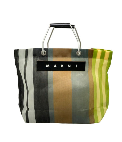 MARNI トートバッグ ストライプ フラワーカフェ レディース マルニ