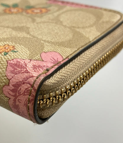 COACH ラウンドファスナー長財布 シグネチャー レディース コーチ