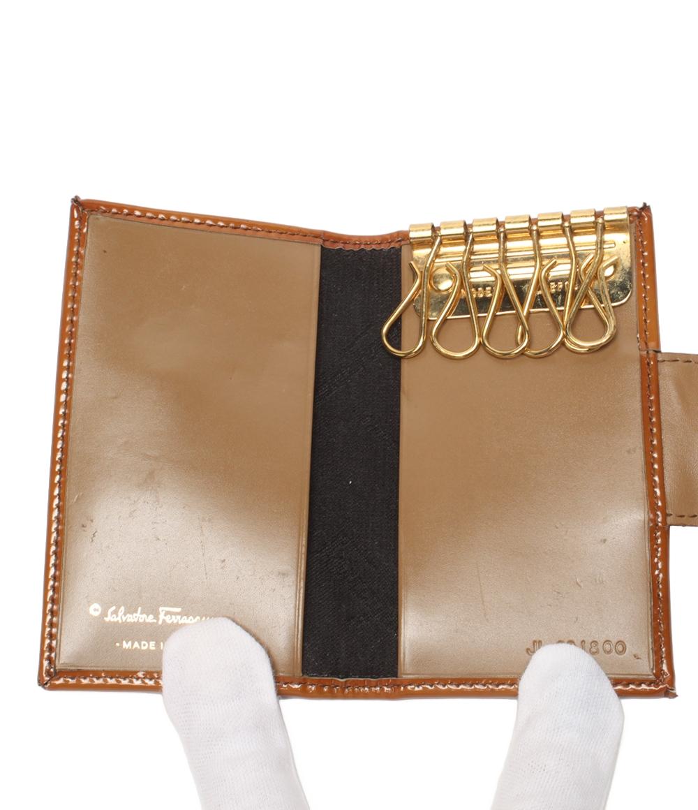【新品未使用】サルヴァトーレフェラガモ キーケース 6連 レザー キーリング箱付 Salvatore Ferragamo 6連キーケース メンズ サルバトーレ