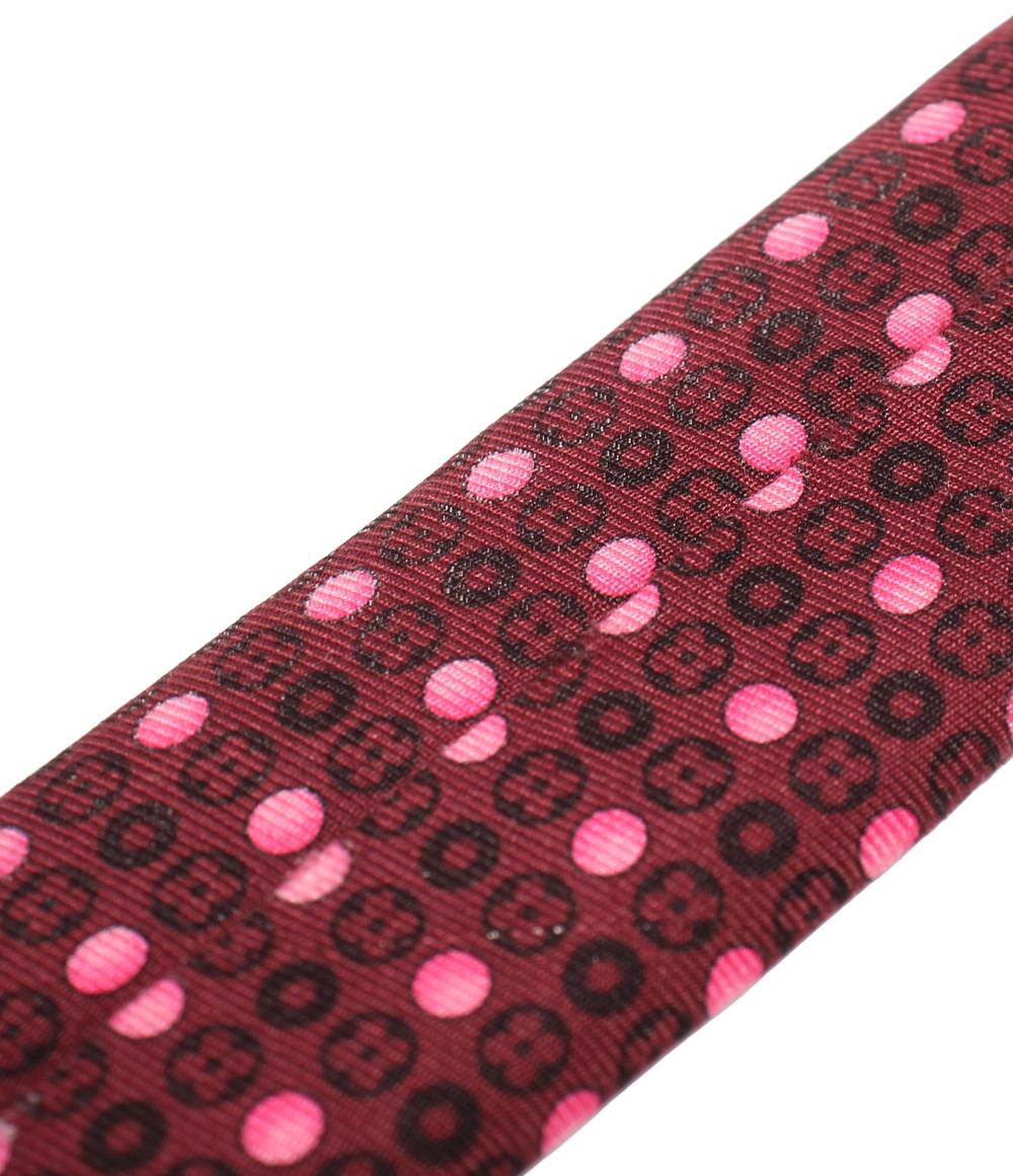 美品 ルイヴィトン Louis Vuitton ネクタイ シルク100% 花柄 美品 ルイヴィトン Louis Vuitton ネクタイ シルク100% ペールピンク