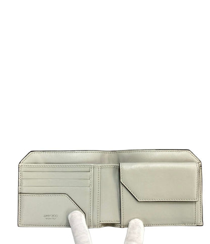 美品 Jimmy Choo 二つ折り財布 241ALBANY.EMG CHALKレザー メンズ ジミーチュウ