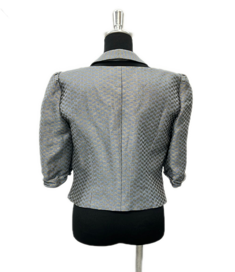GIORGIO ARMANI 半袖ジャケット デザイン ホルターネックライン ゴールド Borgo21 レディース SIZE 42 (M) ジョルジオアルマーニ