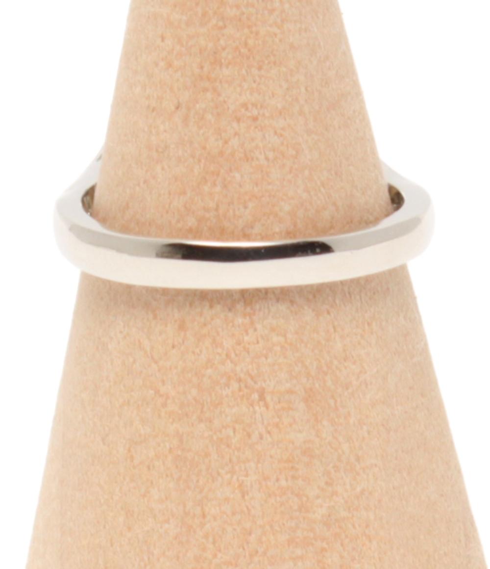 美品 リング 指輪 Pt900 パール 9.5mm ダイヤ 0.09ct レディース SIZE 6号