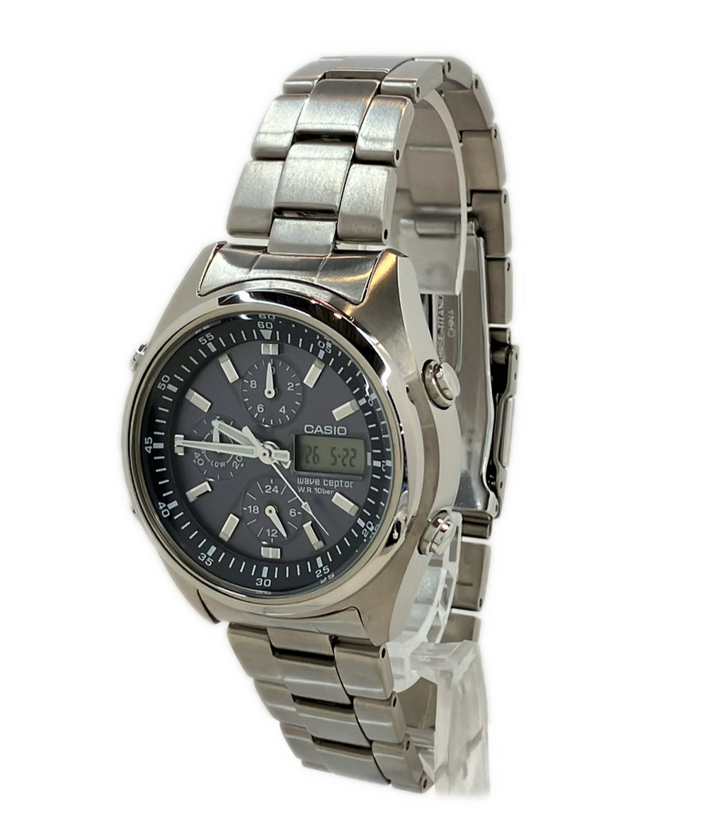 美品 CASIO 腕時計 ウェーブセプター wave cepter ソーラー WVQ-500TDJ メンズ カシオ