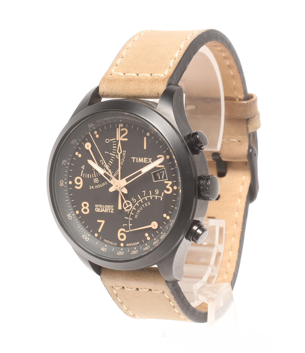 TIMEX 腕時計 インテリジェントクオーツ レーシングフライバック クオーツ ブラック T2N700 メンズ タイメックス