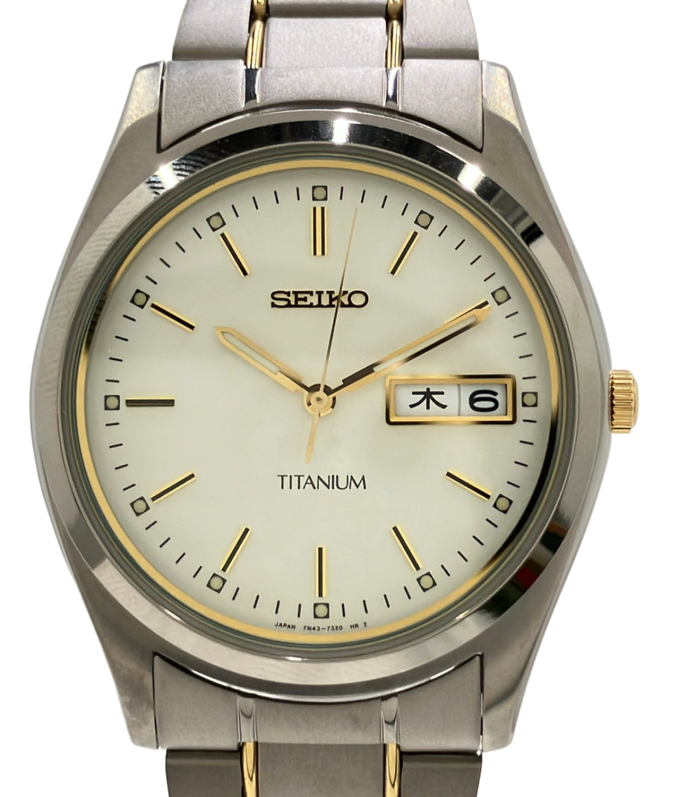 SEIKO 腕時計 クオーツ 7N43-9100 メンズ セイコー