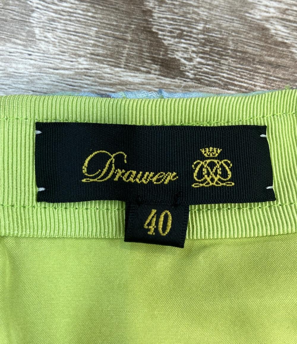 Drawer ロングスカート タイト風 花柄 6524-299-1706 レディース SIZE 40 (M) ドゥロワー