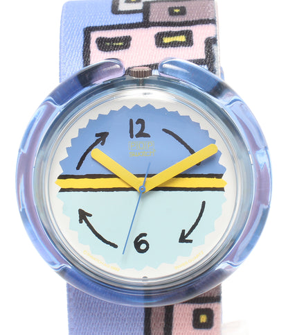 美品 Swatch 腕時計 POP ポップ クオーツ レディース メンズ スウォッチ