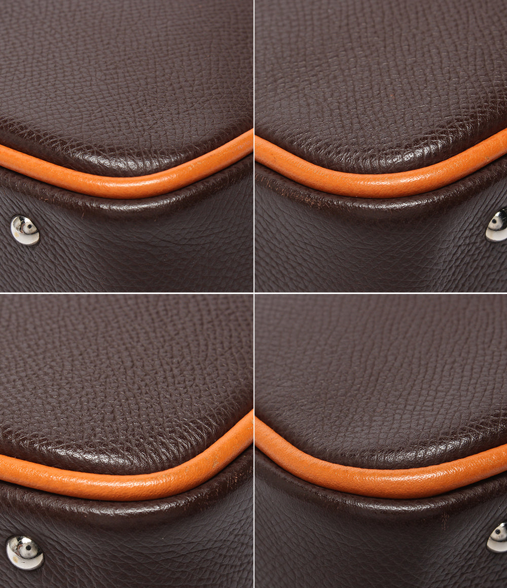 HERMES ハンドバッグ シルバー金具 □I刻印 ヴォーエプソン ミニプリュム レディース エルメス