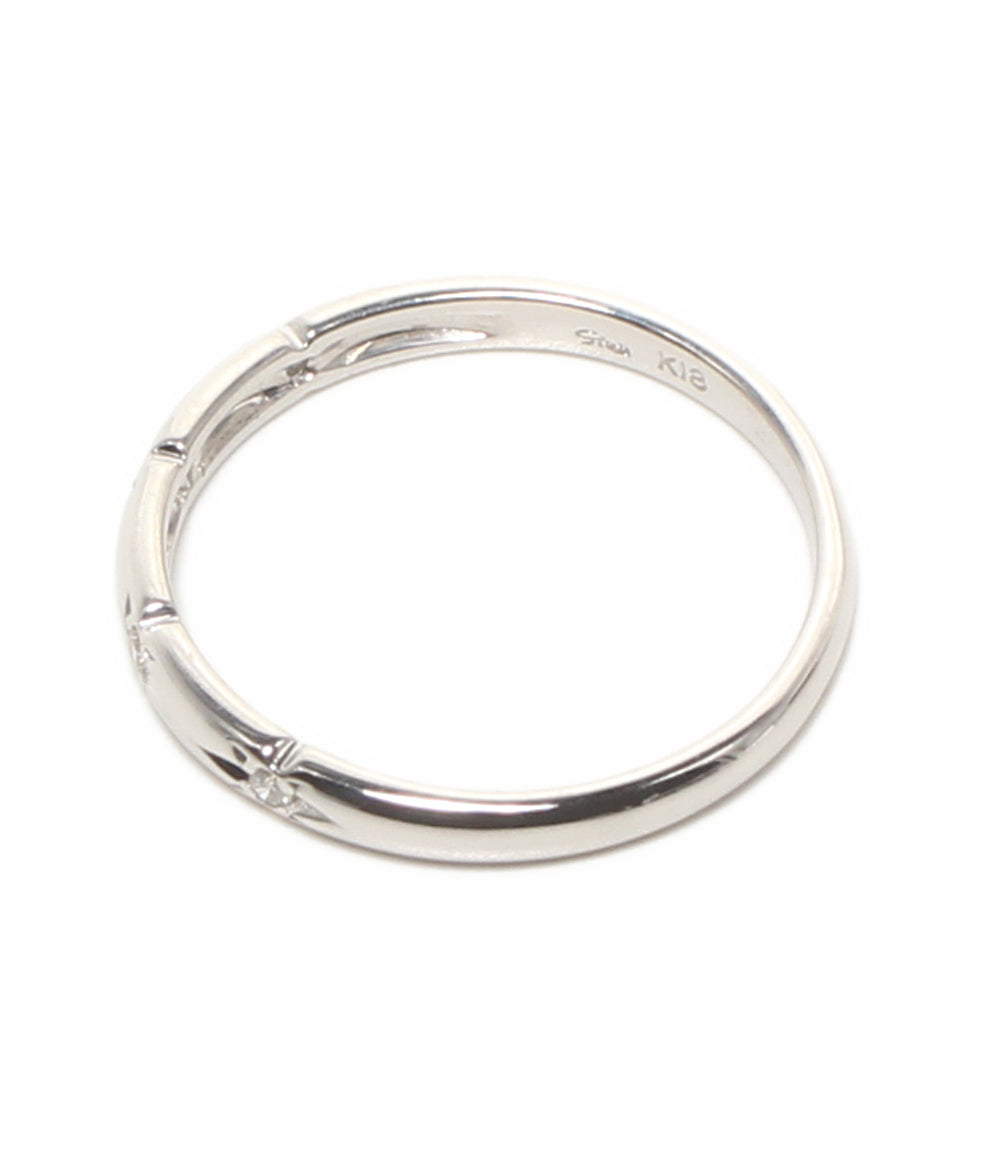 美品 STAR JEWELRY リング 指輪 K18 ダイヤ0.02ct レディース SIZE 7号 スタージュエリー