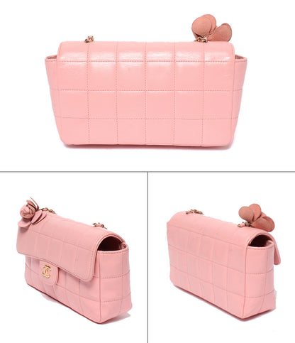 CHANEL チェーンショルダーバッグ 斜め掛け ゴールド金具 8番台 チョコバー レディース シャネル