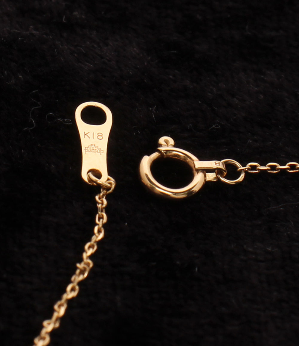 美品 TAKE-UP ネックレス K18 ダイヤ 0.13ct レディース テイクアップ