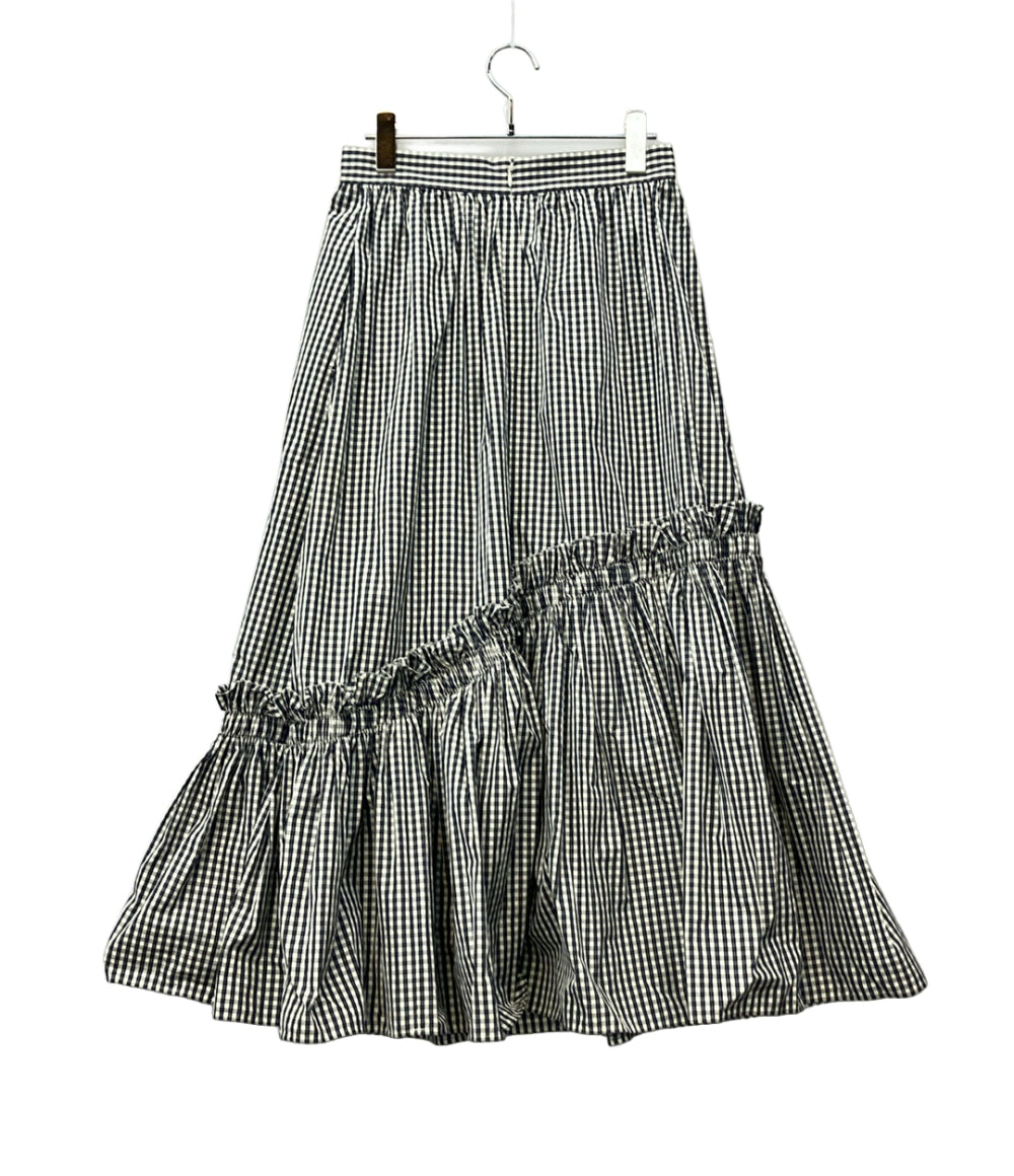 UNITED ARROWS フレアスカート ティアード チェック フリル ギャザー 1524-162-5140 レディース SIZE 38 (M) ユナイテッドアローズ