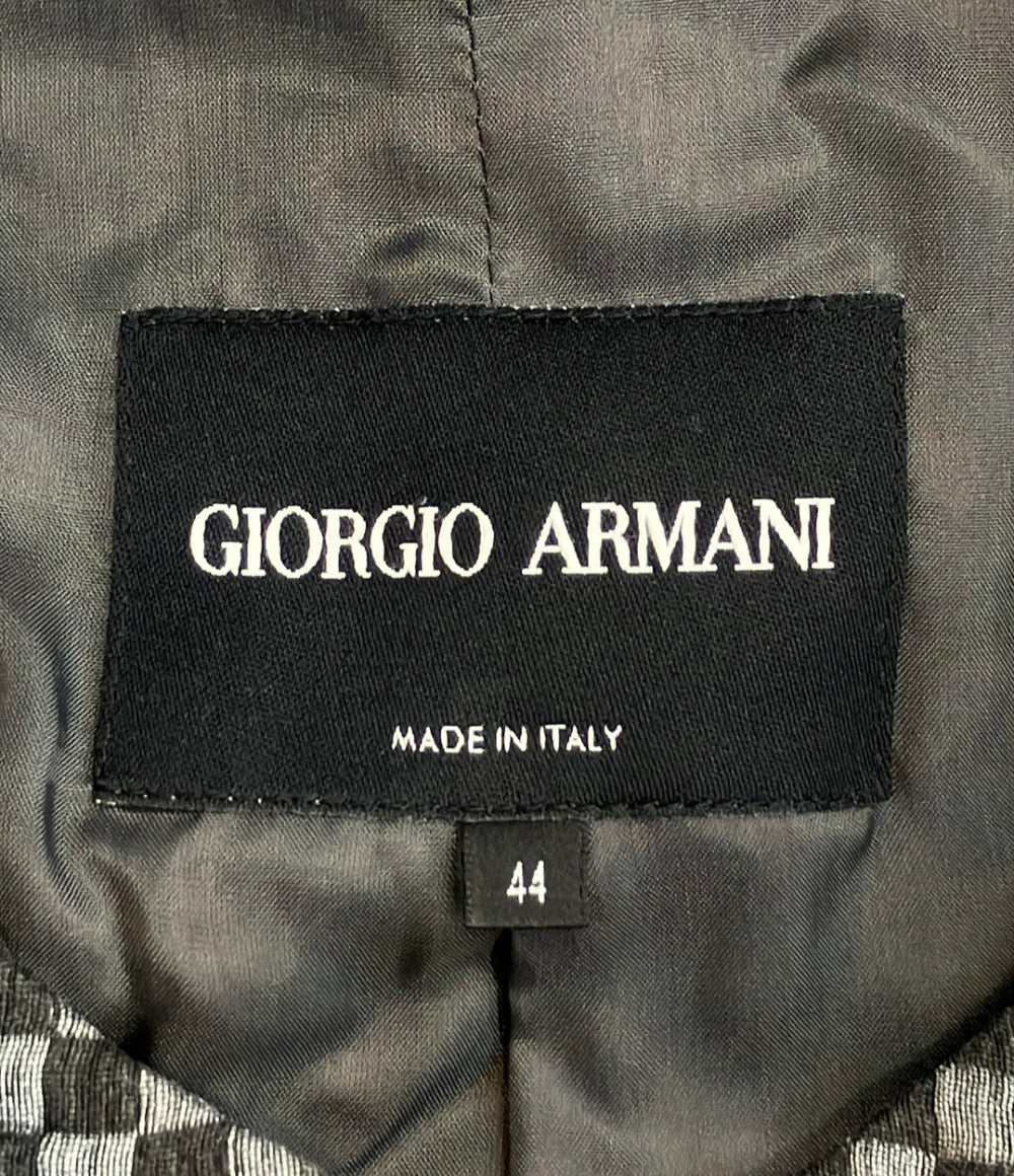 美品 GIORGIO ARMANI ノーカラージャケット MAG91T MA401 レディース SIZE 44 (L) ジョルジオアルマーニ