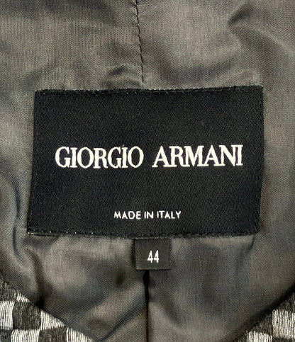 美品 GIORGIO ARMANI ノーカラージャケット MAG91T MA401 レディース SIZE 44 (L) ジョルジオアルマーニ