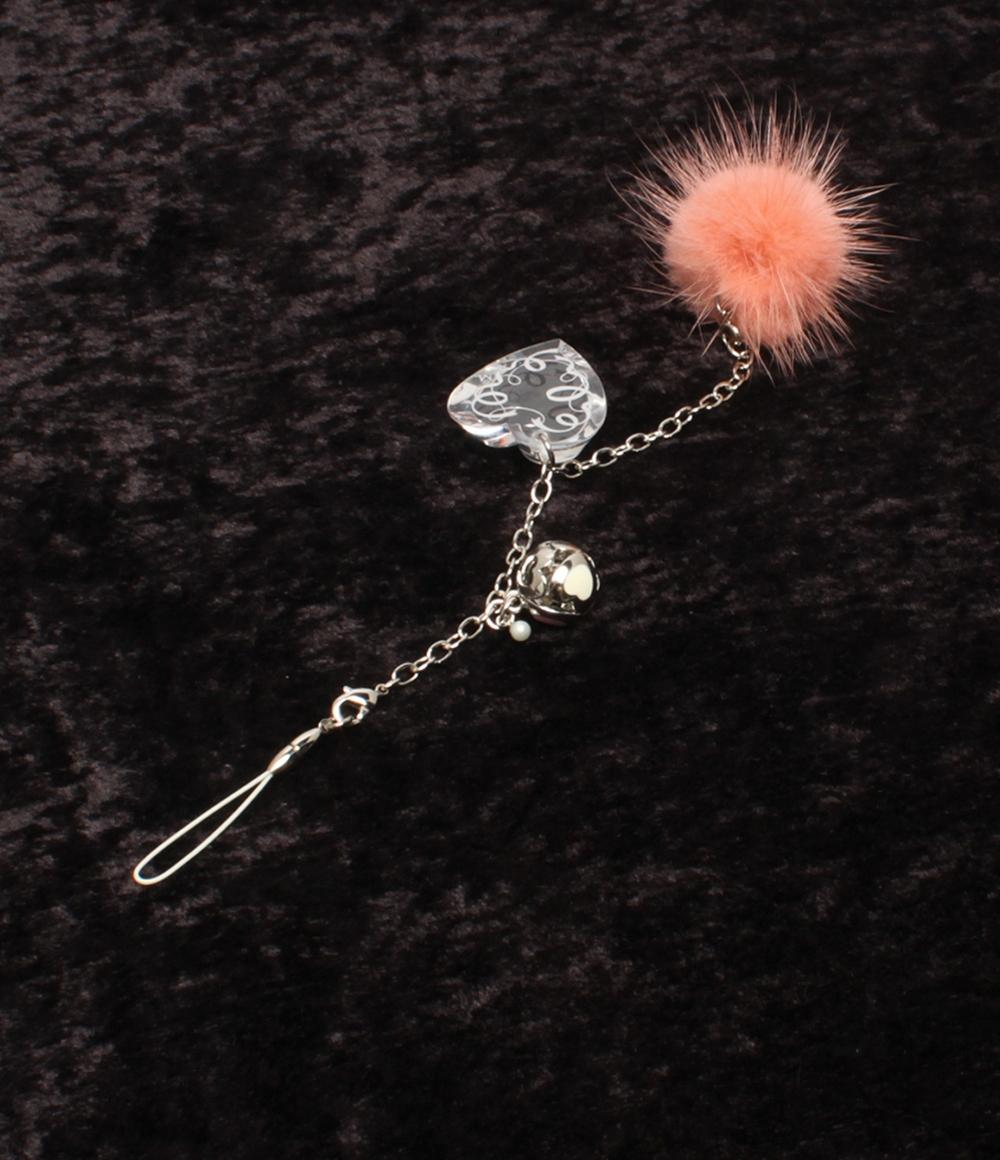 美品 MIKIMOTO INTERNATIONAL ストラップ チャーム パール ミンク レディース ミキモトインターナショナル