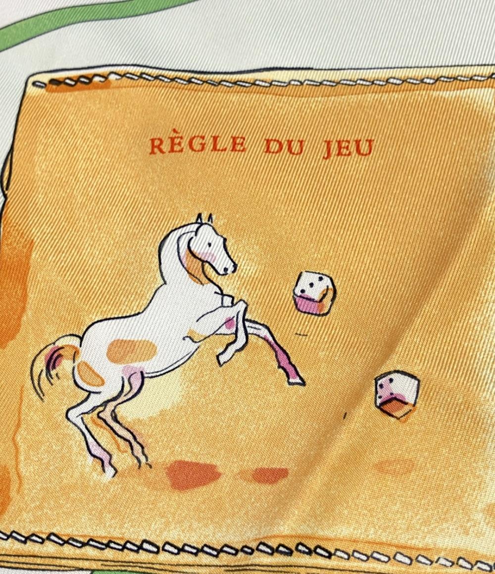 エルメス スカーフ シルク100% カレ90 Le jeu des petits bonheurs レディース HERMES