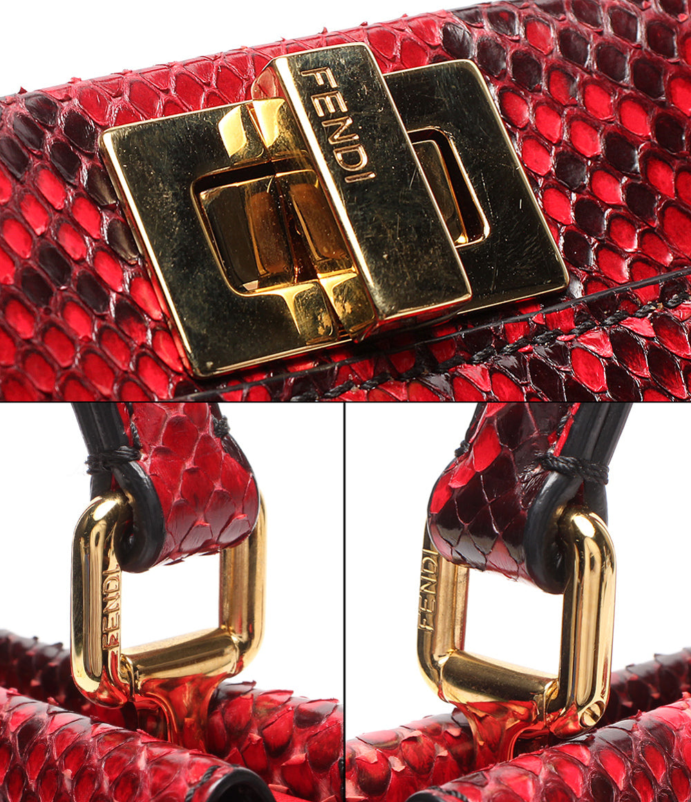 FENDI 2WAYハンドバッグ ショルダーバッグ 斜め掛け 肩掛け パイソン