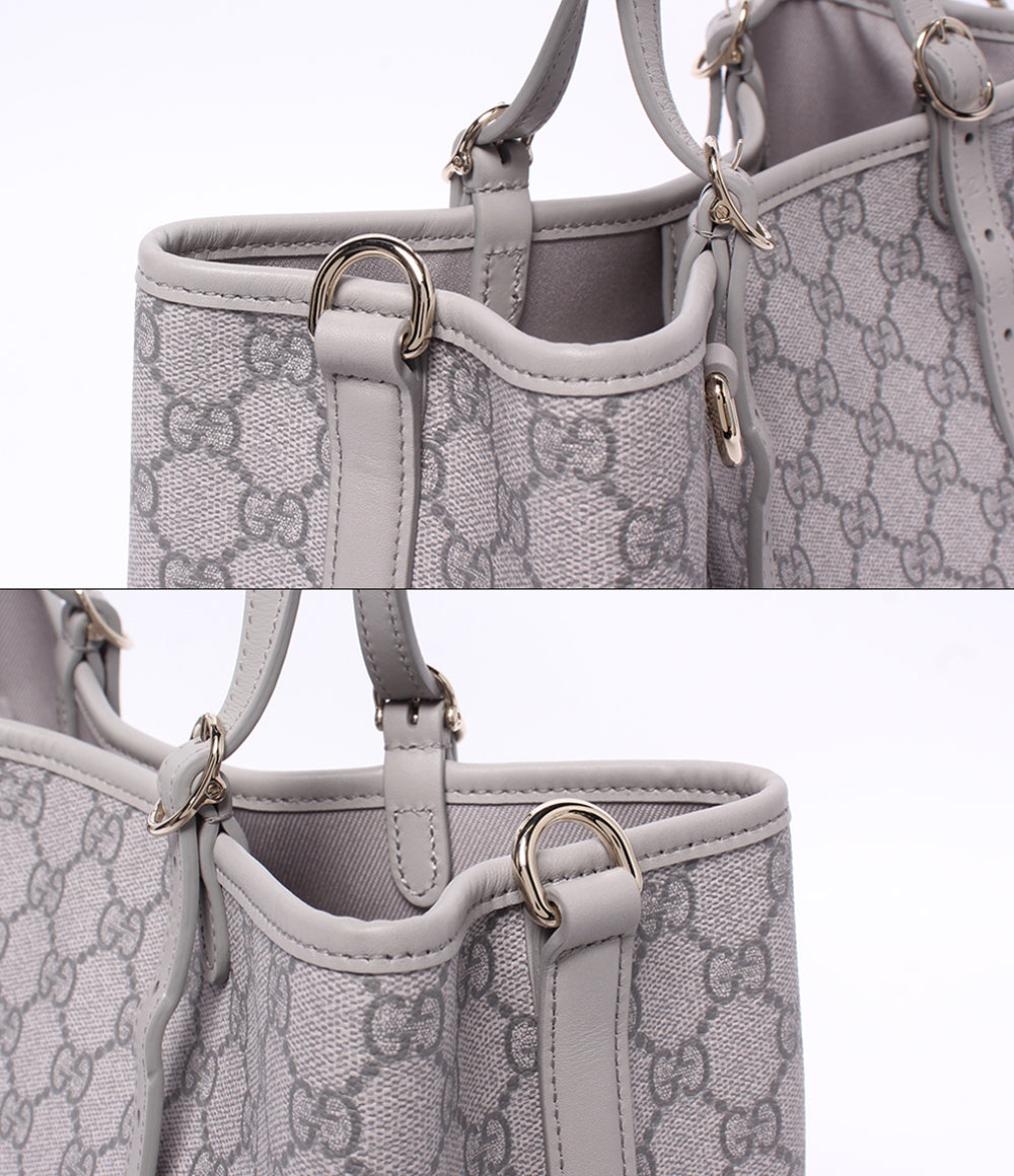 美品 GUCCI スモール トートバッグ 2WAY ハンドバッグ ショルダーバッグ 肩掛け 斜め掛け GGエンブレム 815214 520981 レディース グッチ