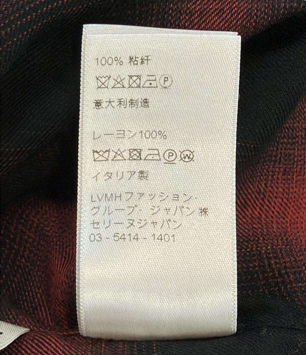 CELINE 長袖 ウエスタンチェックシャツ 2C027054D メンズ SIZE 37 セリーヌ