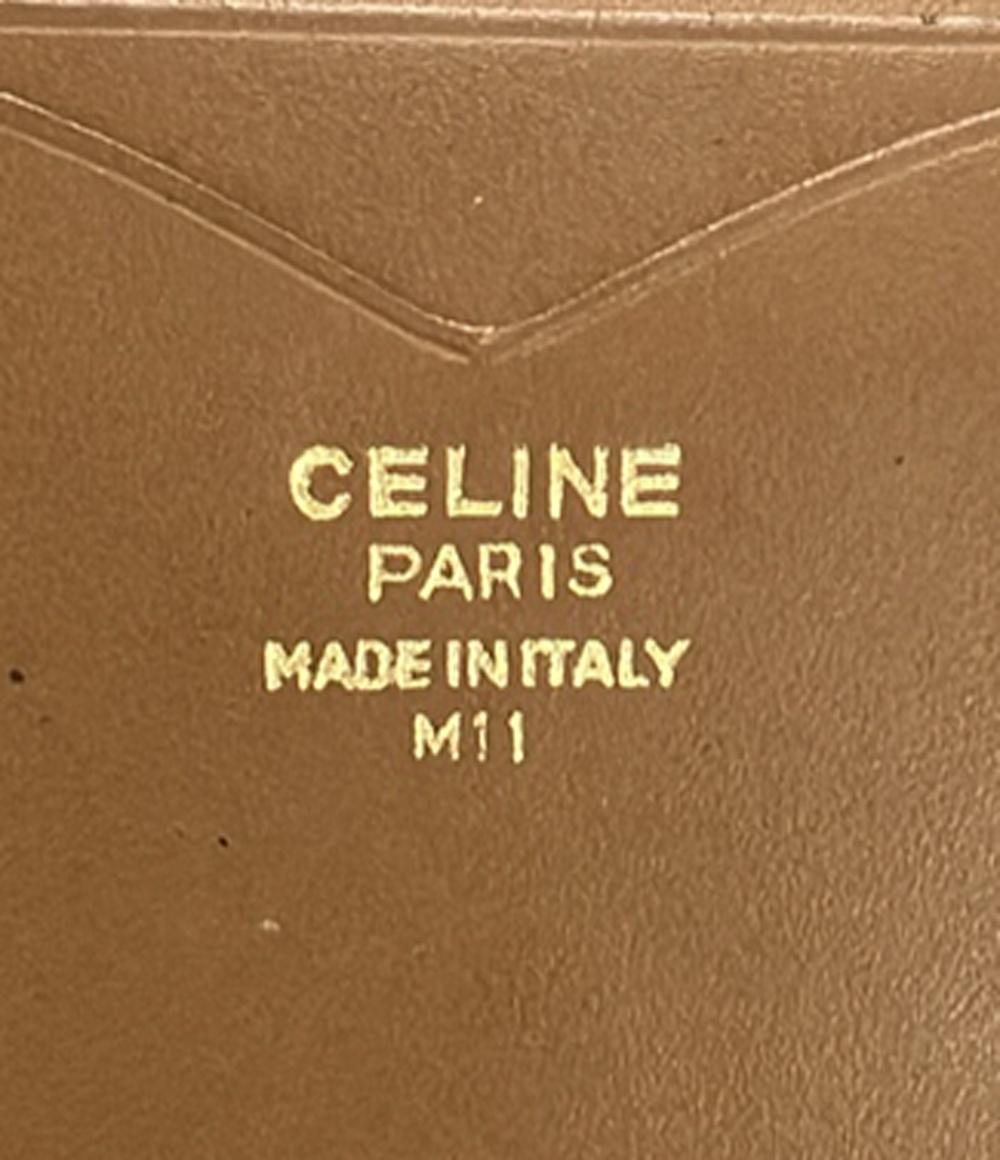CELINE 二つ折り財布 レザー マカダム柄 レディース セリーヌ