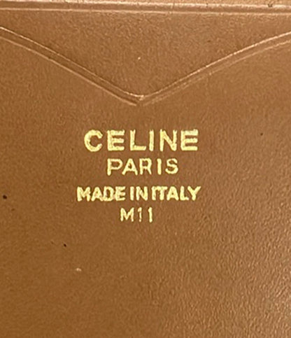 CELINE 二つ折り財布 レザー マカダム柄 レディース セリーヌ