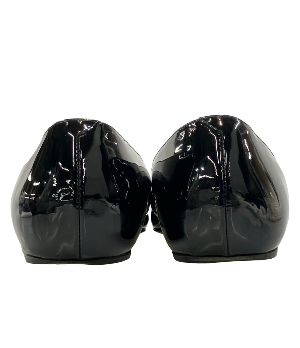 Roger Vivier スクウェアトゥエナメルフラットシューズ レディース SIZE 38 1/2 ロジェヴィヴィエ