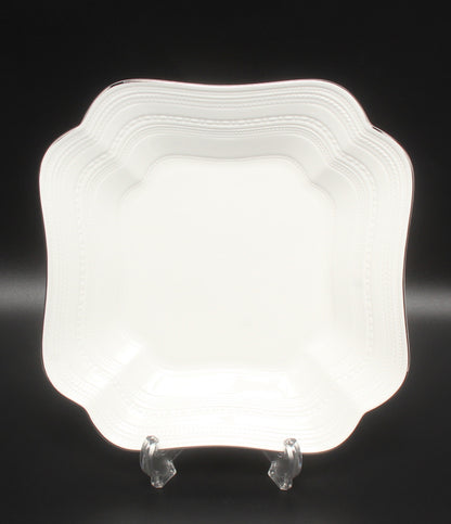 美品 WEDGWOOD スクエアディッシュ 皿 24cm インタグリオ プラチナ ウエッジウッド